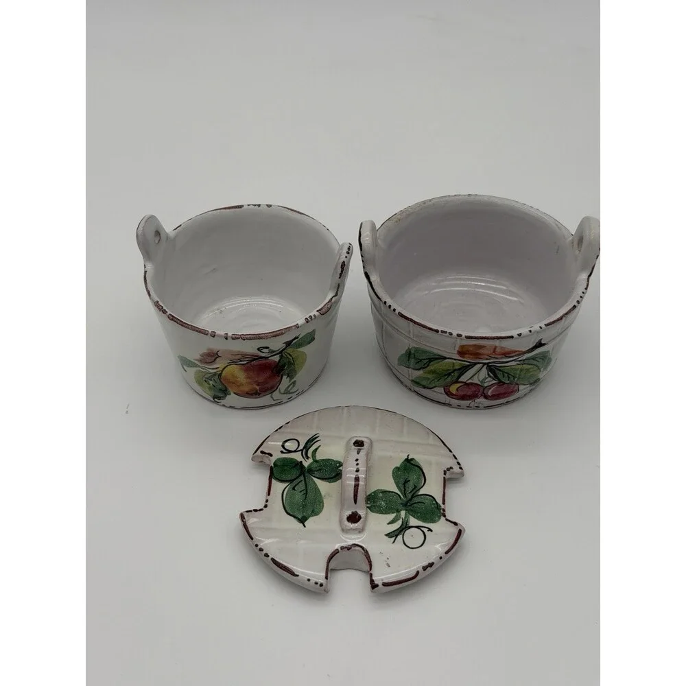 The Koscherak Brothers K.B.N.Y pottery majolica Italian painted bucket Bowls